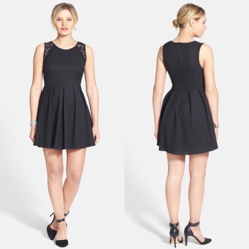 Lush Skater Black Dress Size XS